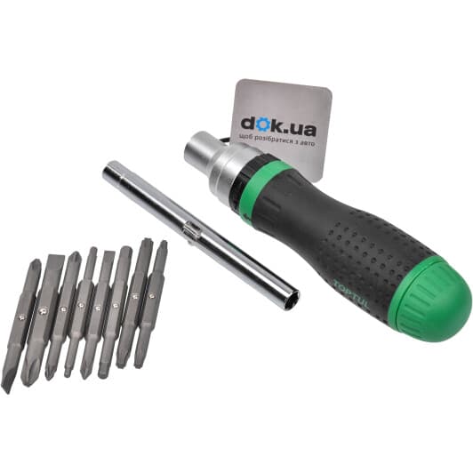 Отвертка реверсивная с набором бит Toptul GAAR1002