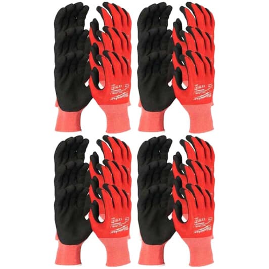 Рукавички робочі Milwaukee SmartSwipe Cut A (упаковка) синтетичні з нітрилові покриттям червоні