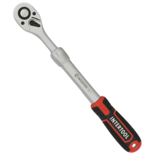 Тріскачка Intertool ET-8006 телескопічна 1/2" 72 зубця 330 мм