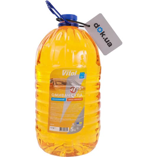 Омивач скла Vitol всесезонний -5 °С абрикос (5 л)