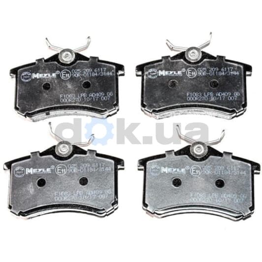 025 209 6117 Meyle Тормозные колодки
