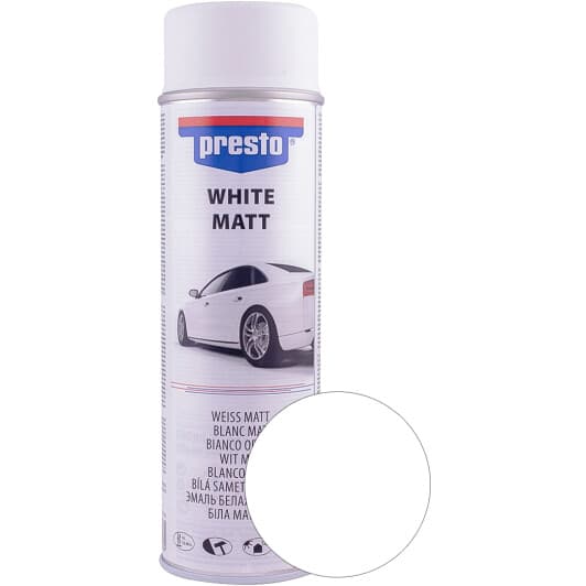 Аэрозольная краска Presto Универсальная White матовая 500 мл