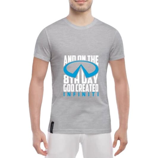 Футболка чоловіча Globuspioner класична Infiniti 8th Day сіра принт спереду