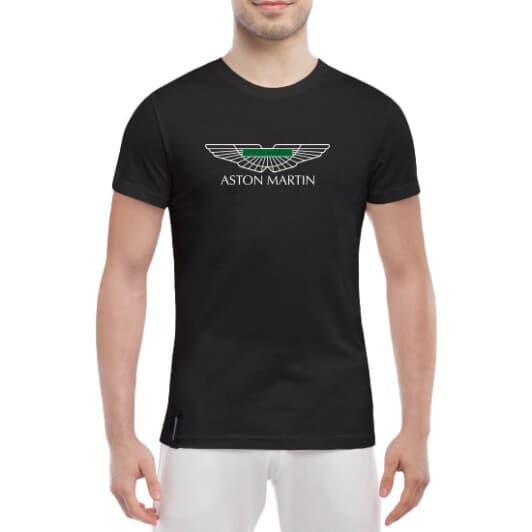 Футболка чоловіча Globuspioner класична Aston Martin Wings Art чорна принт спереду