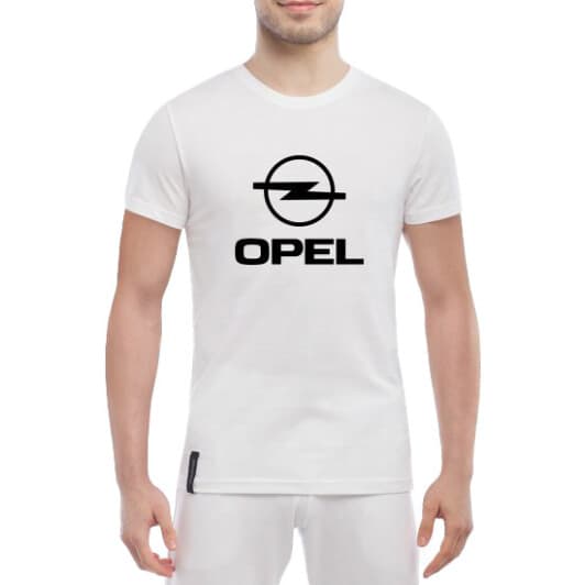 Футболка мужская Globuspioner классическая Opel Big Logo белый спереди