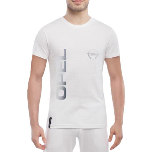 Футболка мужская Globuspioner классическая Opel Logo Vertical белый спереди