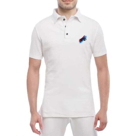Футболка мужская Globuspioner поло BMW 5-Series E34 белый спереди