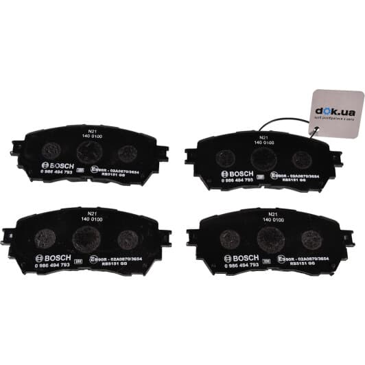 0986494793 Bosch Гальмівні колодки для Mazda 6