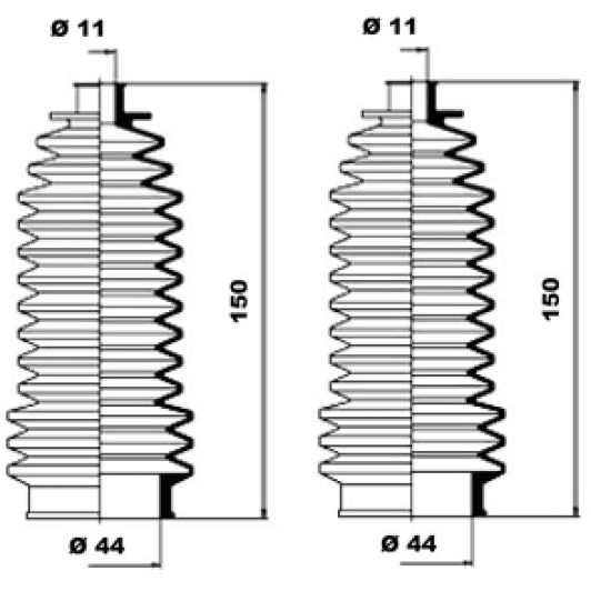 k150033 MOOG Пыльник рулевой рейки