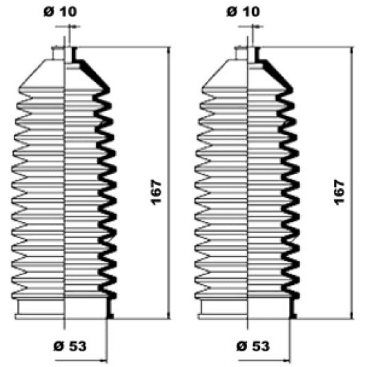 k150067 MOOG Пильник кермової рейки