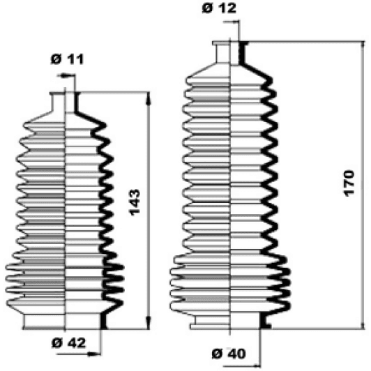 k150157 MOOG Пыльник рулевой рейки
