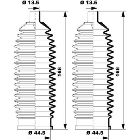 k150245 MOOG Пильник кермової рейки