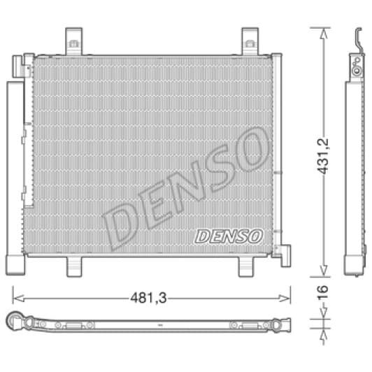 DCN32023 Denso Радіатор кондиціонера