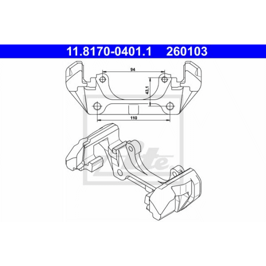 11.8170-0401.1 ATE Кронштейн
