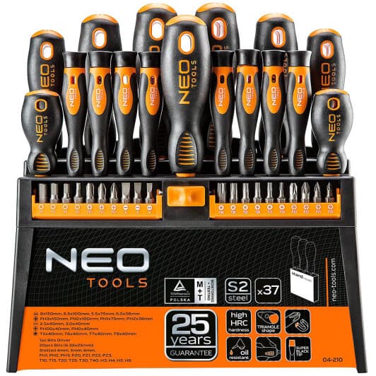 Набор отверток с набором бит Neo Tools 04-210