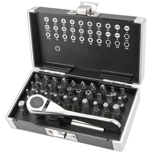 Набор бит с держателем и трещоткой Graphite 57H998 30 шт.