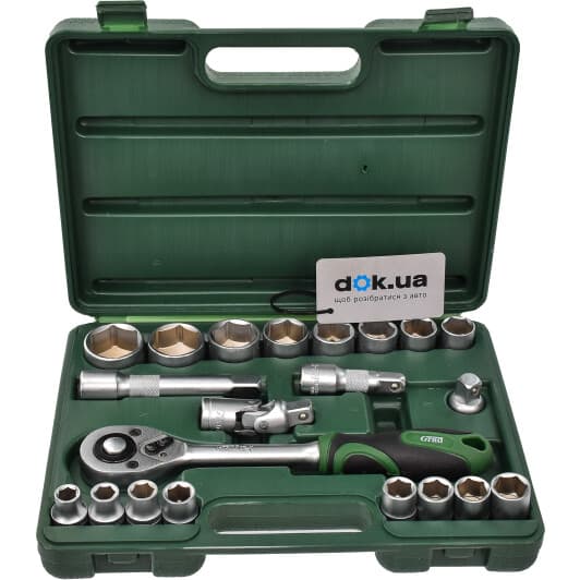 Набір торцевих головок та компонентів Grad 6004225 1/2" (21 пр.)