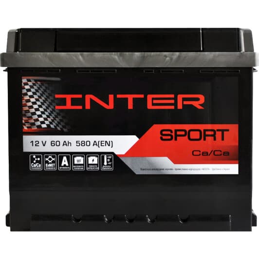Аккумулятор Inter 6 CT-60-L Sport 4820219073925