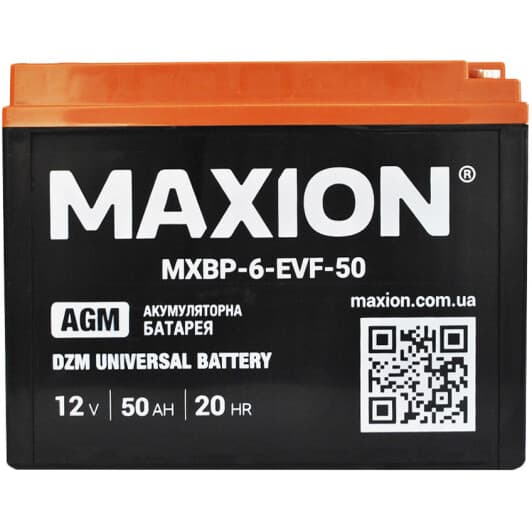 Аккумулятор для ИБП Maxion MXBT-6-EVF-50 MXBT6EVF50 50 Ач 12 В