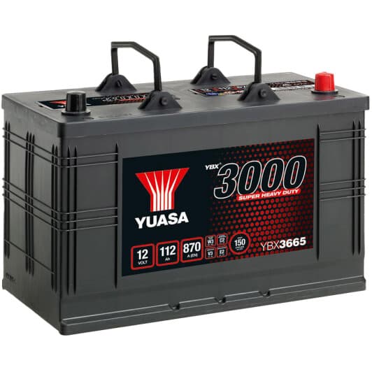 Аккумулятор Yuasa 6 CT-112-R YBX 3000 Super Heavy Duty YBX3665
