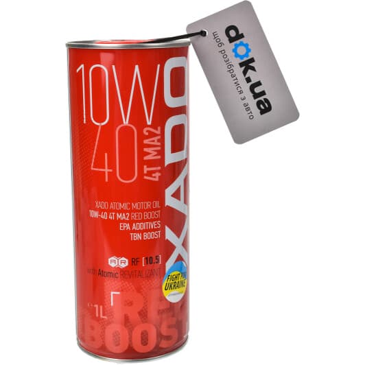 Моторное масло 4T Xado Atomic Red Boost 10W-40 синтетическое
