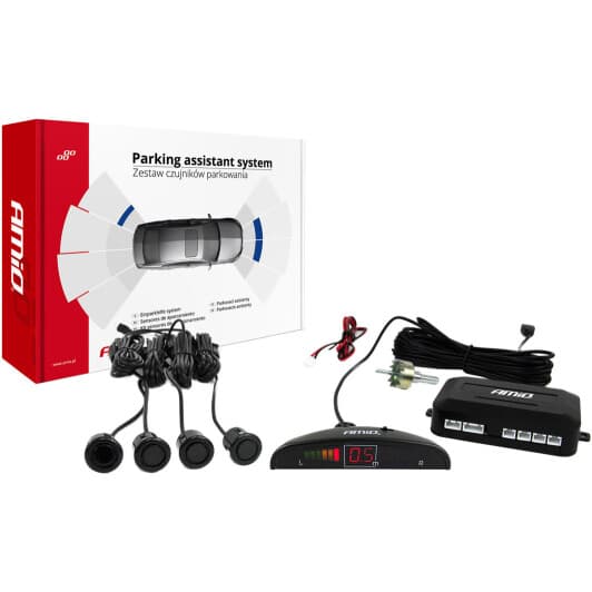 Парктроник Amio LED Gold 4 черный 4 шт.