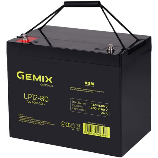 Аккумулятор для ИБП Gemix LP12-80 10700222 80 Ач 12 В