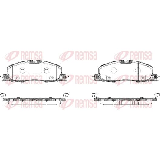 1904.08 Remsa Тормозные колодки для Mercedes 100