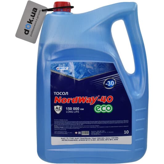 МФК NordWay -40 Eco синій -30 °C, 10 л (43596) готовий антифриз