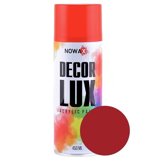 Аерозольна фарба Nowax Decor Lux сигнальна червона RAL 3001 450 мл