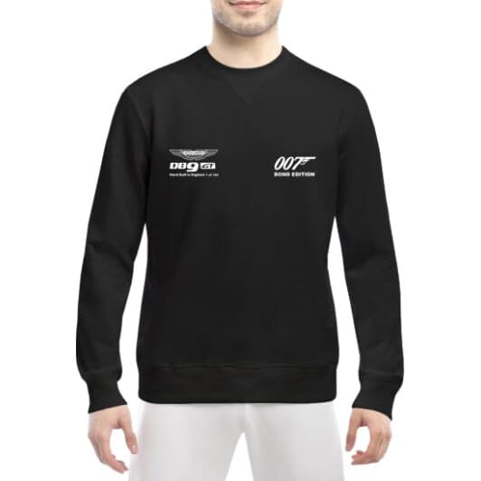 Світшот чоловічий Globuspioner Aston Martin DB9 007 принт спереду класичний рукав чорний