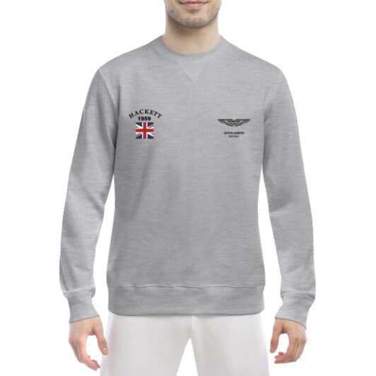 Свитшот мужской Globuspioner Aston Martin Hackett 1959 спереди класический рукав серый