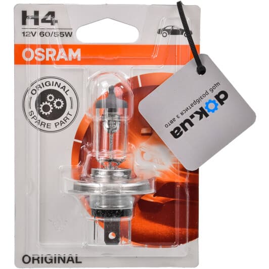 Автолампа Osram Original Line H4 P43t 60 W прозора 6419301B