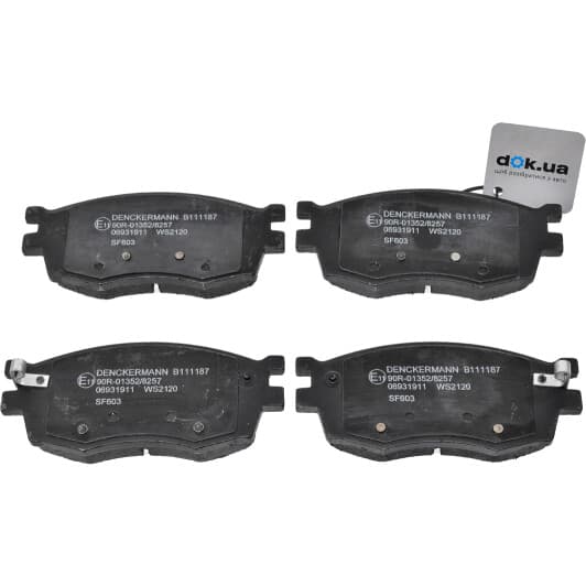 B111187 Denckermann Тормозные колодки