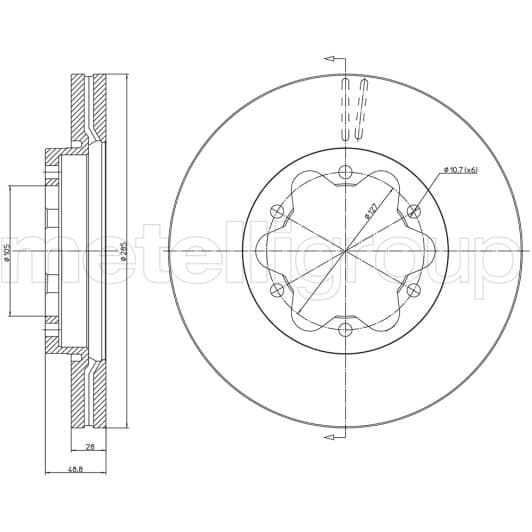 231630 Metelli Тормозной диск