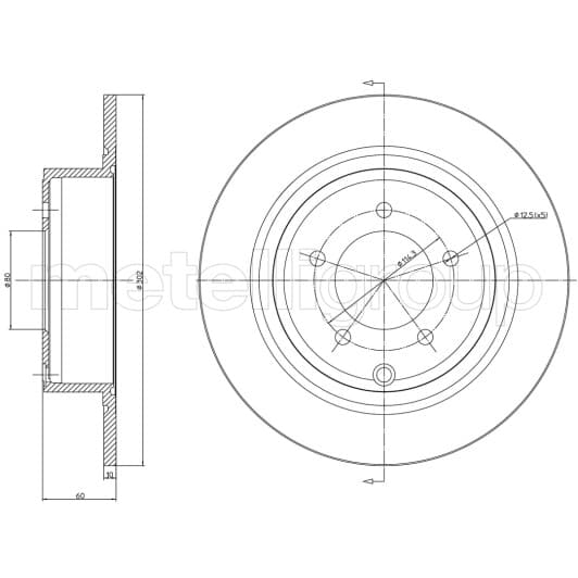 231223C Metelli Тормозной диск