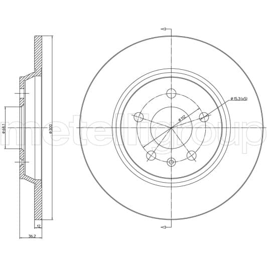 23-1032C Metelli Гальмівний диск