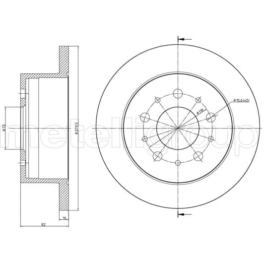 23-0731 Metelli Тормозной диск