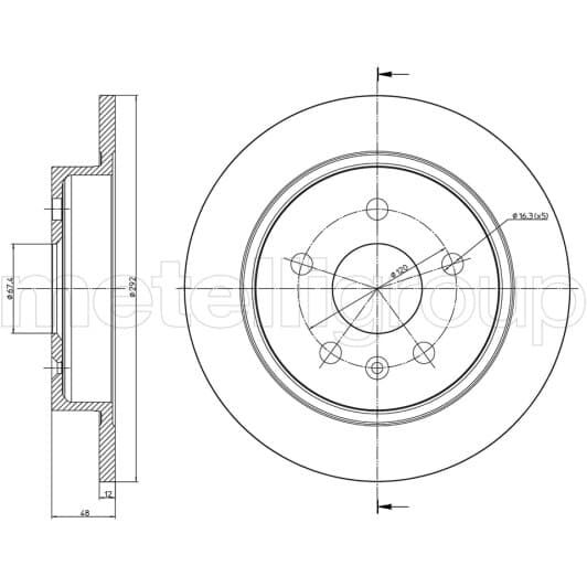 23-1008C Metelli Тормозной диск