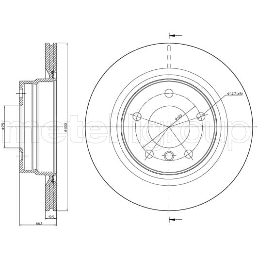 23-0818C Metelli Гальмівний диск