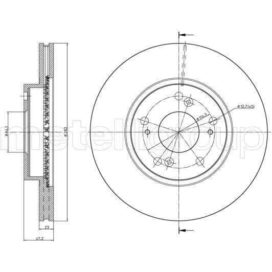 23-0958C Metelli Гальмівний диск