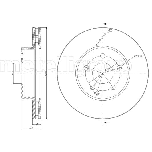 23-0935C Metelli Гальмівний диск