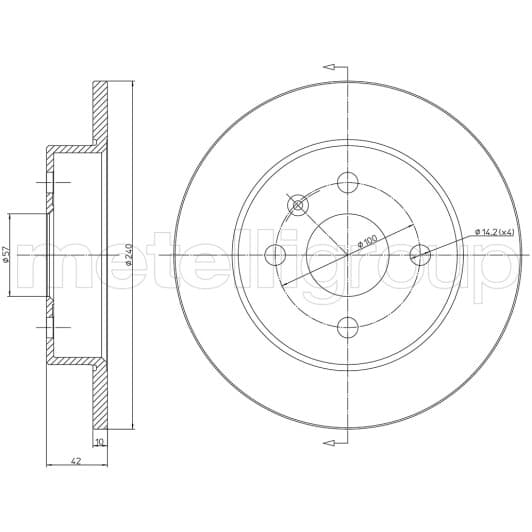 230488C Metelli Тормозной диск