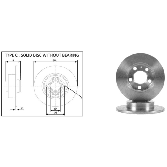 61267ap Applus Тормозной диск