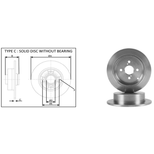 61363ap Applus Гальмівний диск для Toyota Corolla