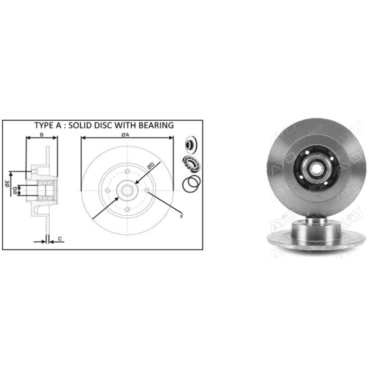 61631BAP Applus Тормозной диск