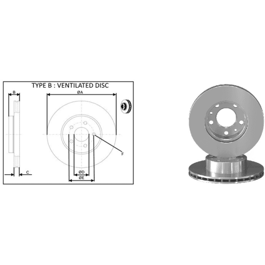61357ap Applus Тормозной диск