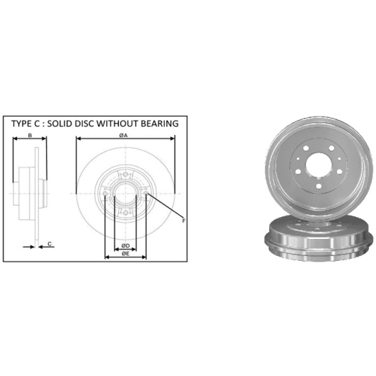 61787ap Applus Гальмівний барабан
