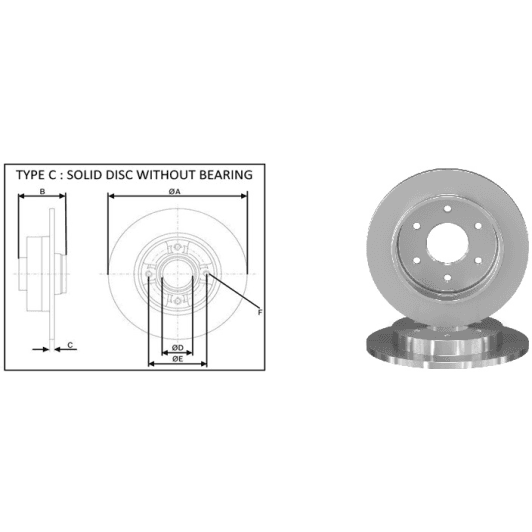 61855ap Applus Гальмівний диск