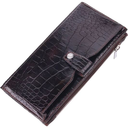 Портмоне-органайзер Karya 21424 без логотипа авто коричневый